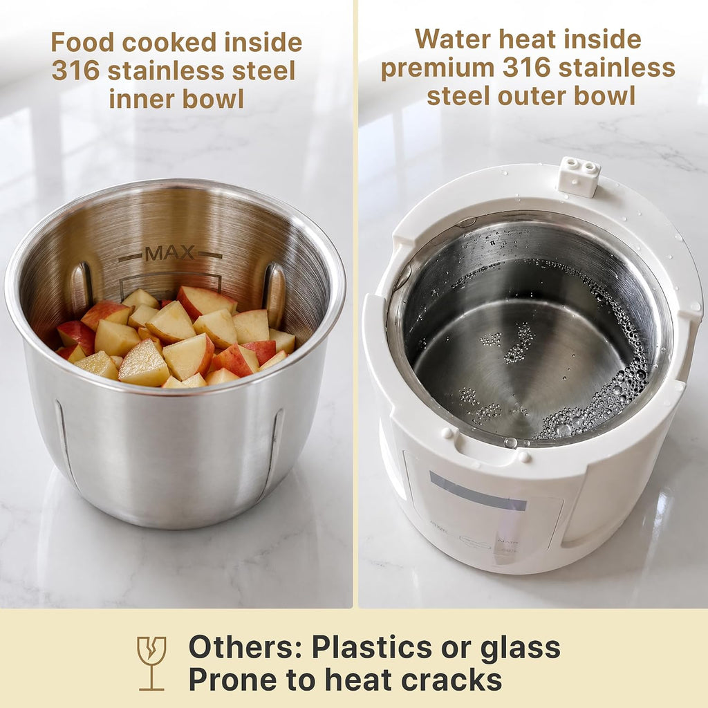 Stainless Steel Baby Food Maker Steamer, Blender, Strainer & 2 Jars