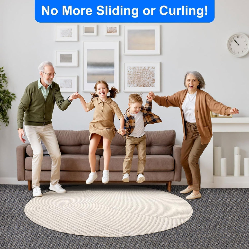 16-Pack Carpet-to-Carpet Rug Grippers | Cloth-Backed Heavy-Duty Anti-Slip Pads | Secure Rugs Over Carpets, Tiles - Set of 16