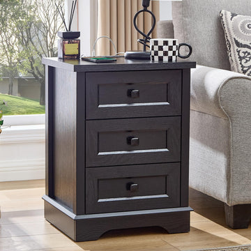 Farmhouse, 25" Chest of Drawers, Black