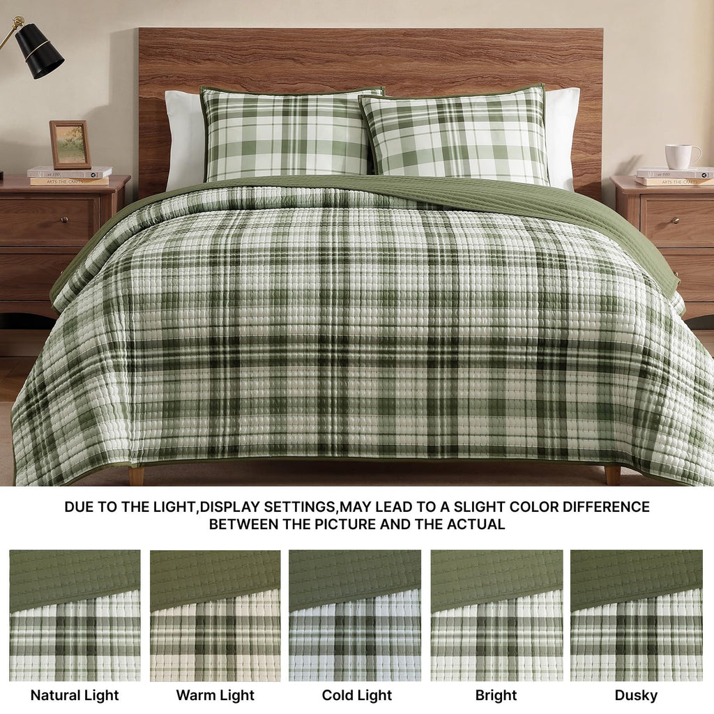 Quilt-Lightweight Bedspread Plaid Quilt Quilt Bedding Set
