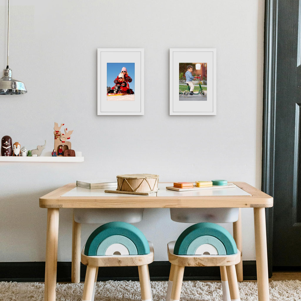 8x12 Picture Frame Set of 12, Modern Gallery Wall Frames, White