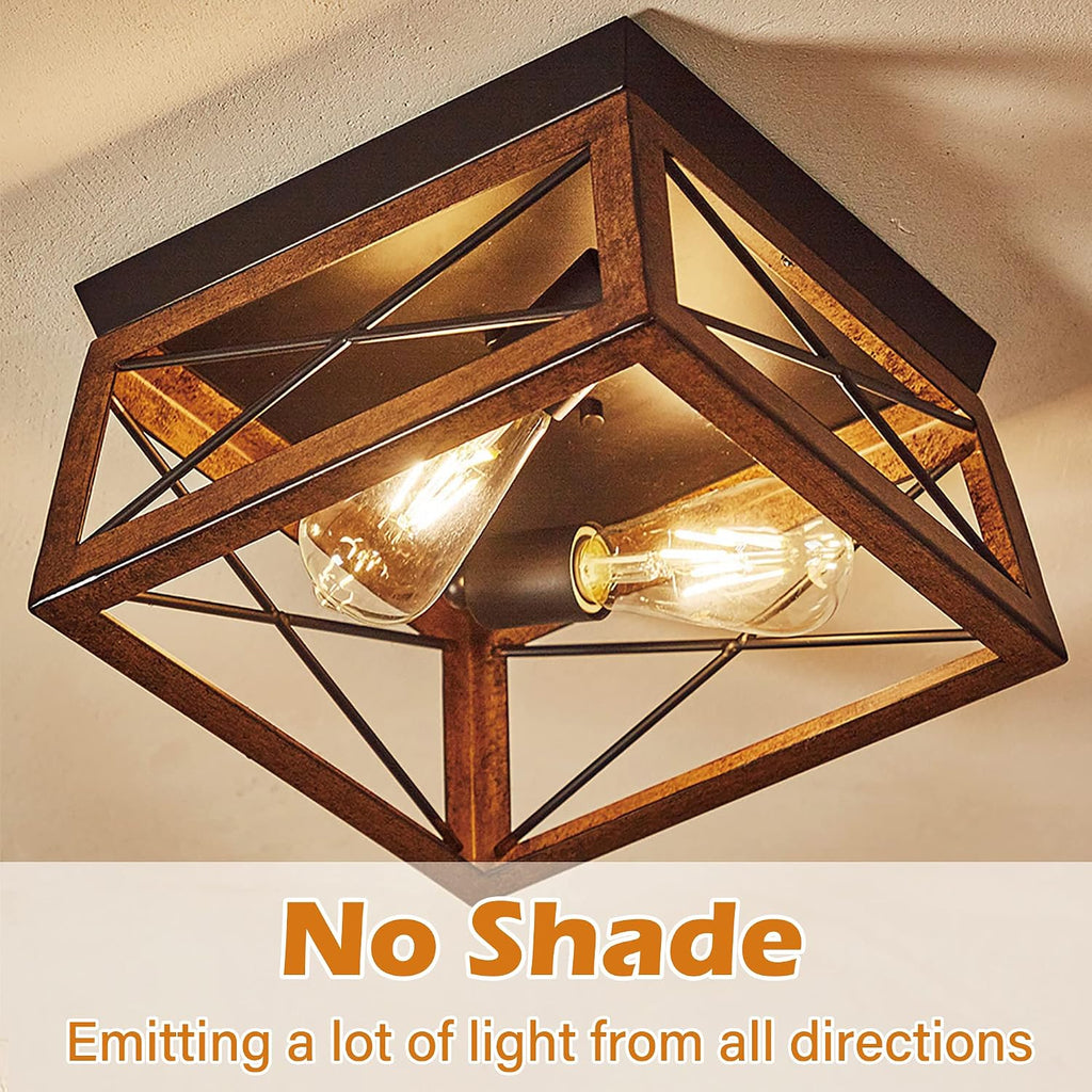 Farmhouse Flush Mount Ceiling Light Fixture, Outdoor Porch Ceiling Lights