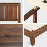 Vivek Deluxe Wood Platform Bed Frame with Headboard, Wood Slat Support, No Box Spring Needed, Easy Assembly, Full