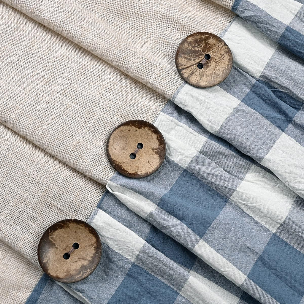 Farmhouse with Buttons, 72x72 Inches