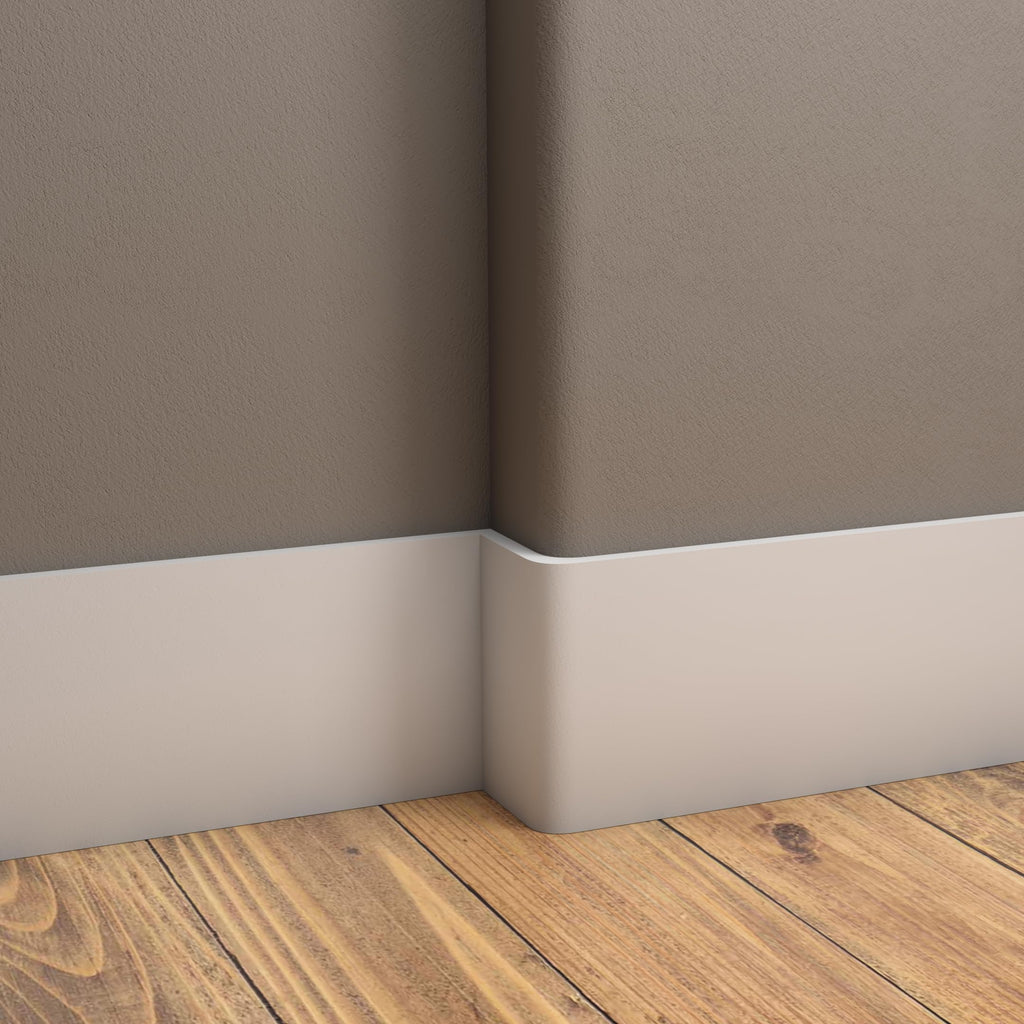 5.5" x 5/8" Rounded Outside Bullnose Corner Baseboard Trim Block. (6)