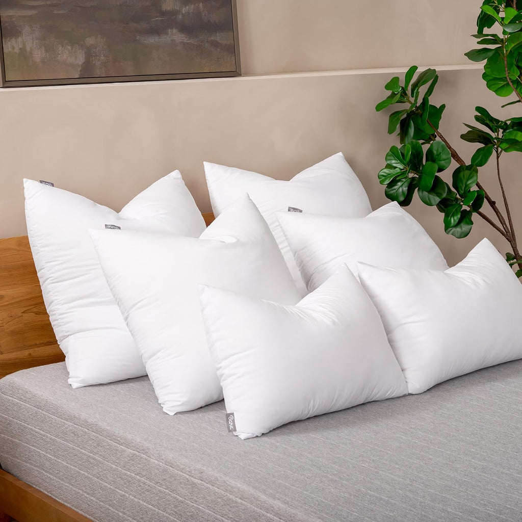 Throw Pillow Insert 18 x 18 Inches (, White) - Set of 2