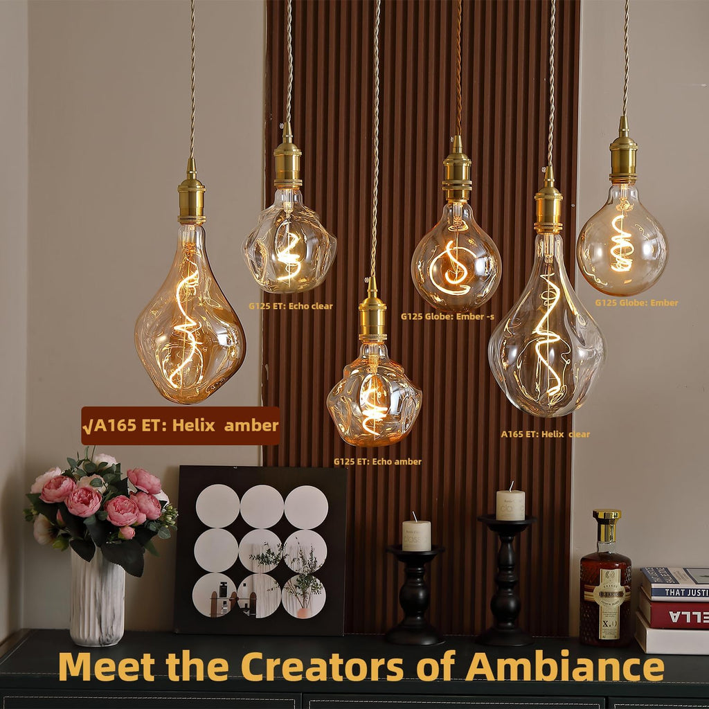 Oversized Irregular Vintage LEDEdison Bulbs Dimmable 2200K 5W Amber E26 1PK