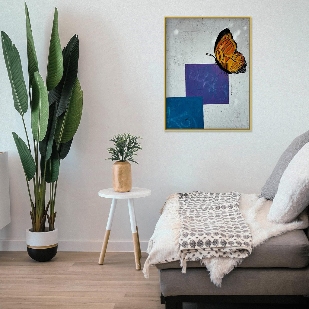 24x36 Canvas Floating Frame for Modern Oil Paintings, 1.5" Deep, Gold