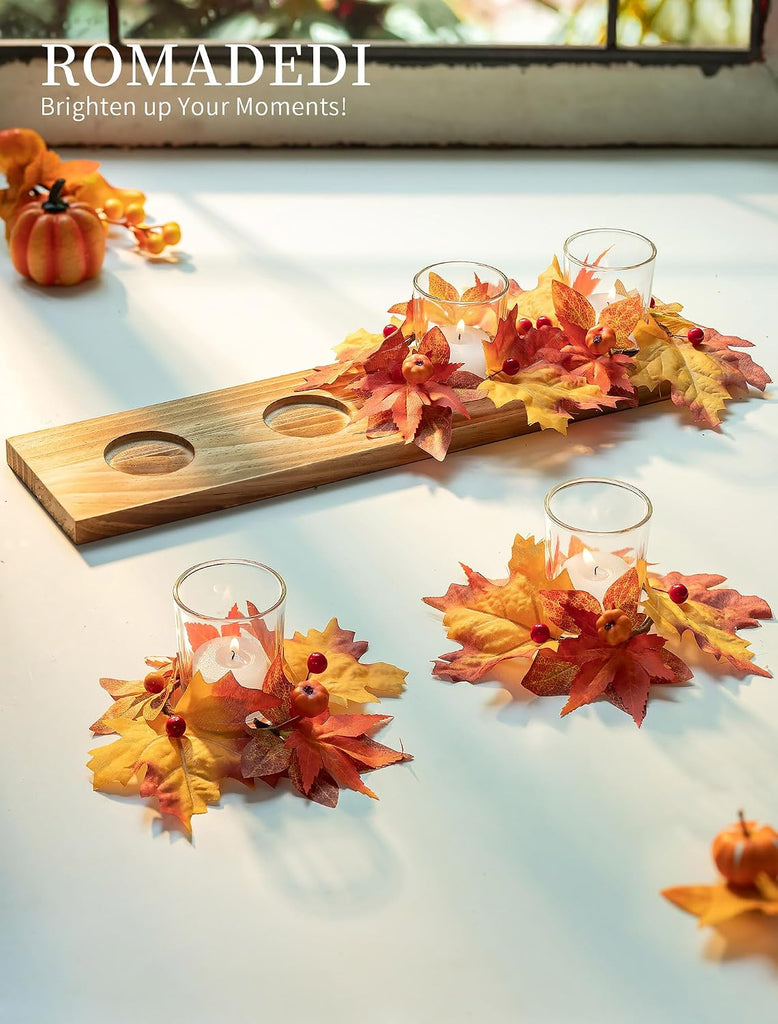 Fall Table Centerpiece, Thanksgiving Decor, 15.7 - Set of 4
