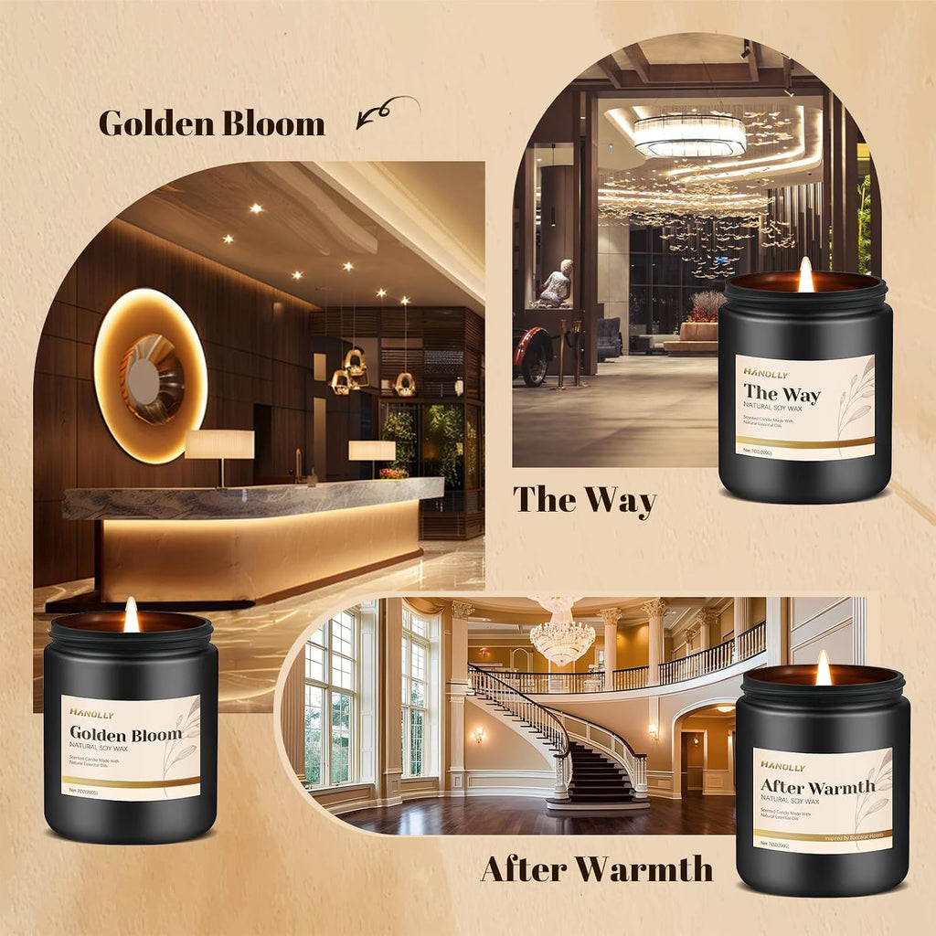 Hotel Scented Candles Gift Set, 6 Pack Candles Scented - Set of 6