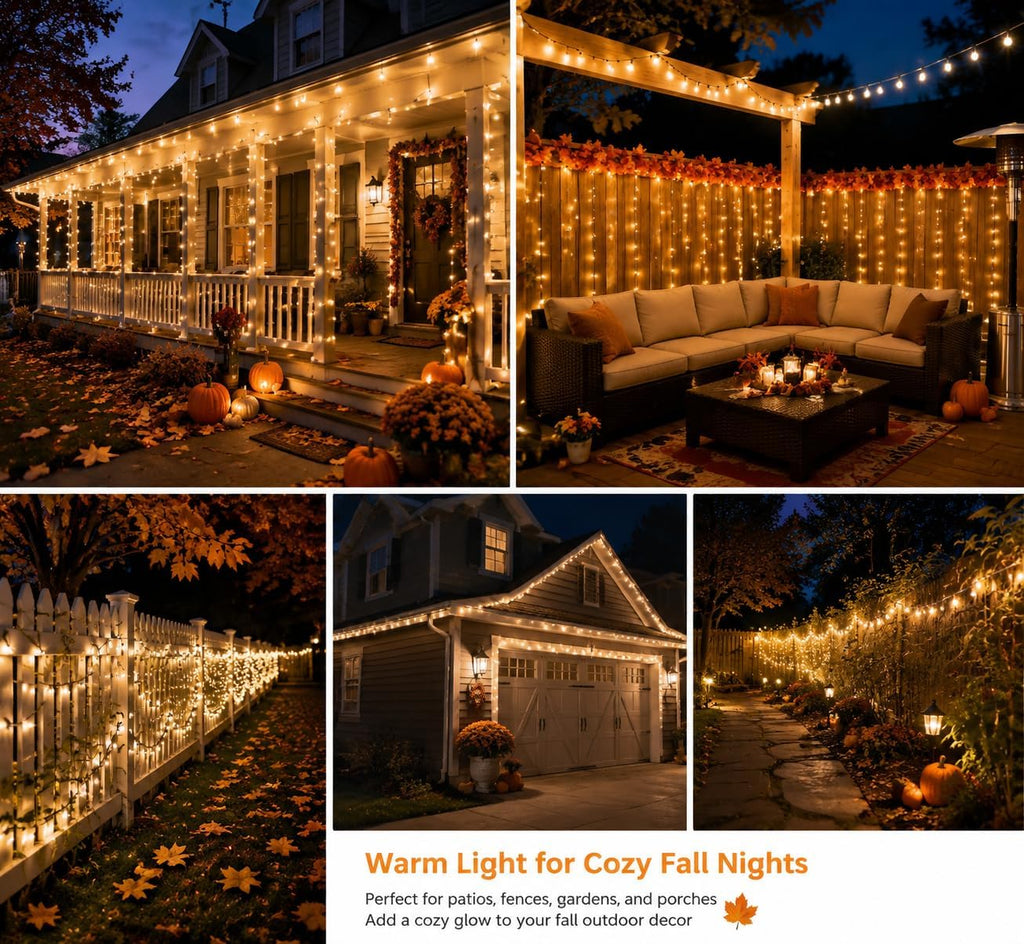 400FT Warm White Christmas String Lights with Remote, Green Wire LED Mini Lights, 8 Modes, Timer, Plug-in Indoor