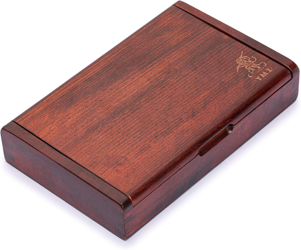 YMI Double 6 Dominoes Set with Dark Oak Wood Case - Set of 28
