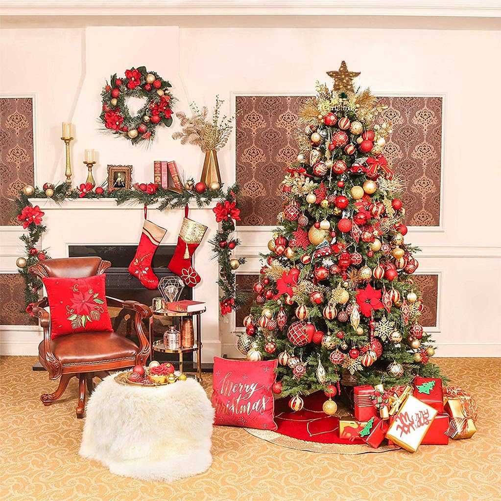 14" 40 LED Christmas Rattan Tree Topper Lighted Star Topper