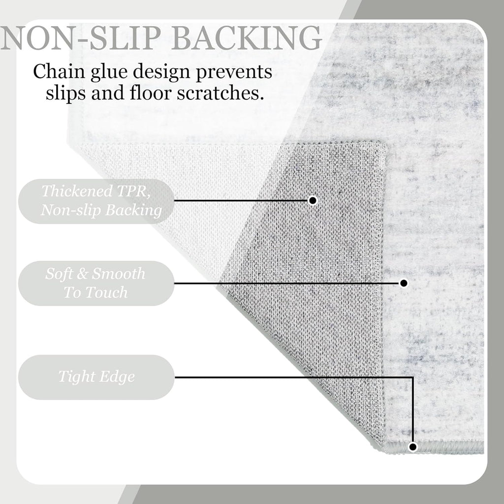 5x7 Washable Area Rug,Modern Abstract Rugs for Living Room Bedroom Dining Room,Large Non Slip Carpet Indoor,Low Pile