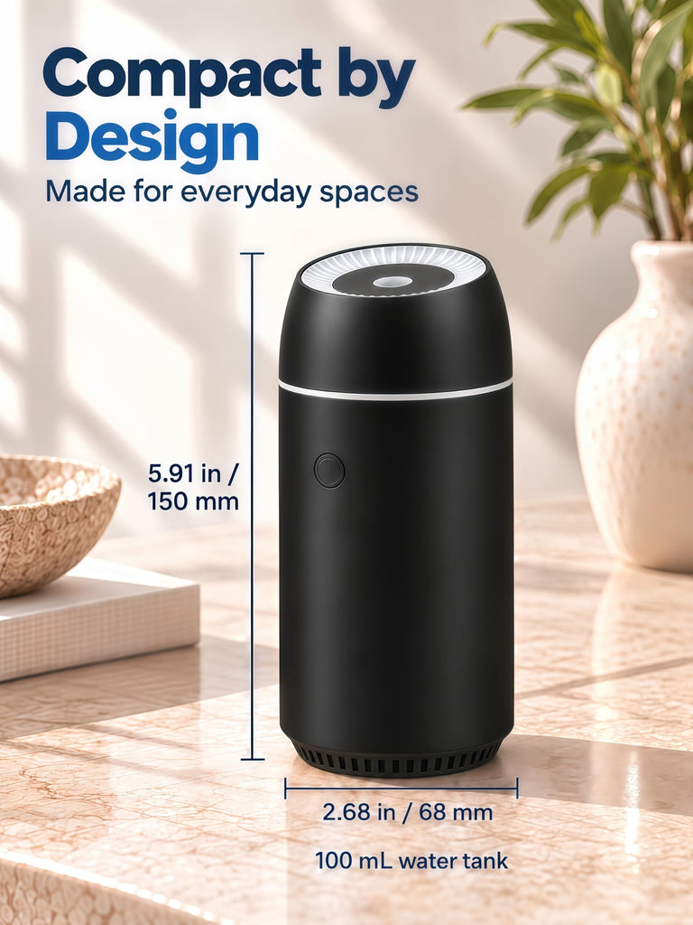 Car Diffuser for Essential Oils Portable Mini Ultrasonic Mist Humidifier 100ml USB Aromatherapy Diffuser Freshener