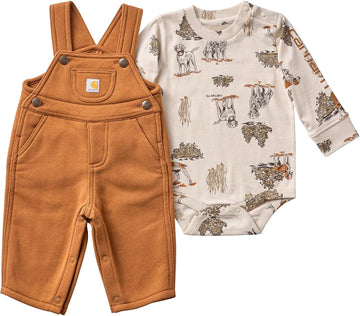 Baby Boys' Bodysuit & Fleece Overall Set