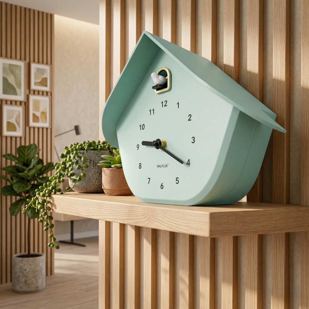 Modern Cuckoo Clocks for Wall Hourly Chiming Coo Coo Clock Volume Adjustable Cookoo Clock Removable Pendulum