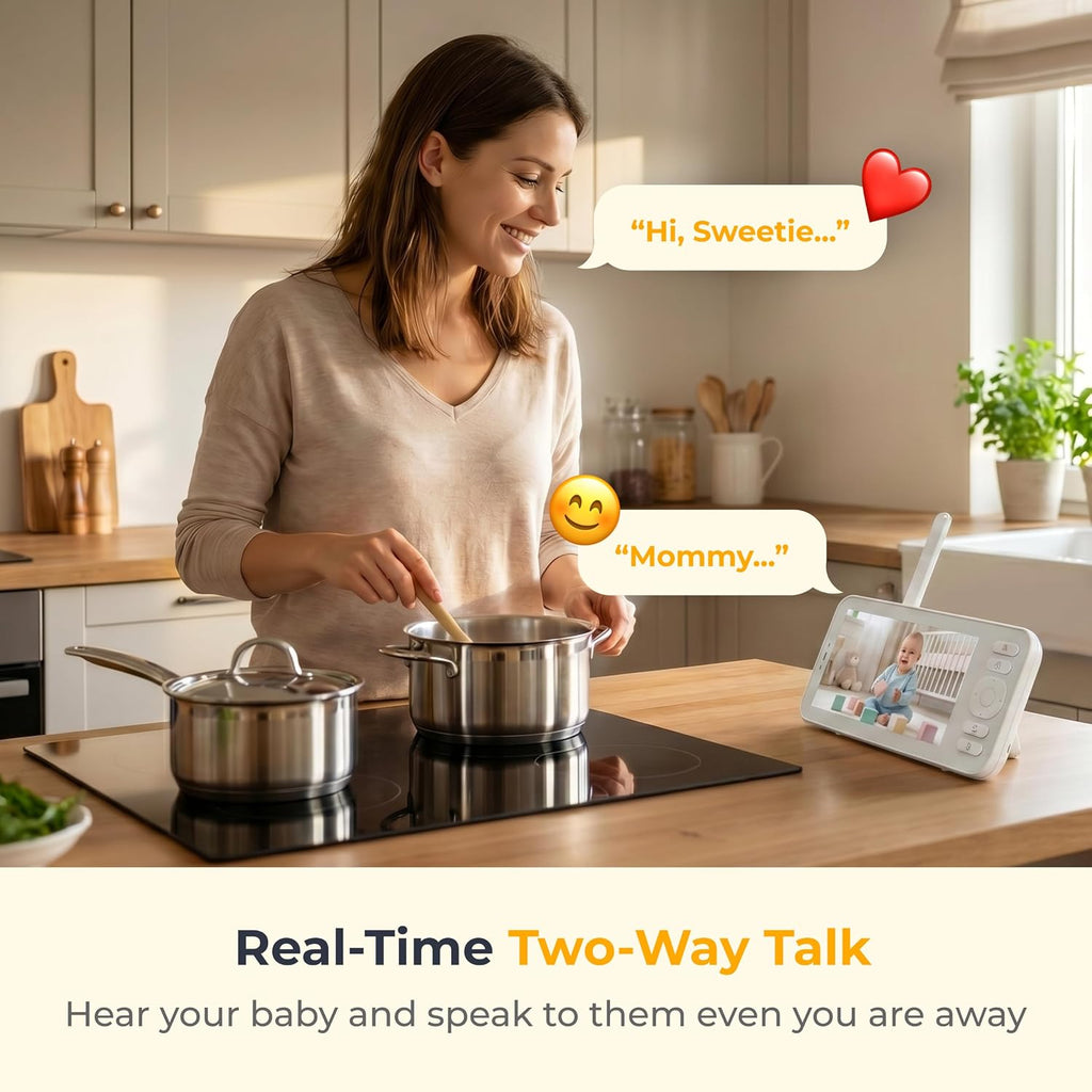 Baby Monitor C3 Kit, 3MP WiFi 6 PTZ Camera with 5" Wireless Display