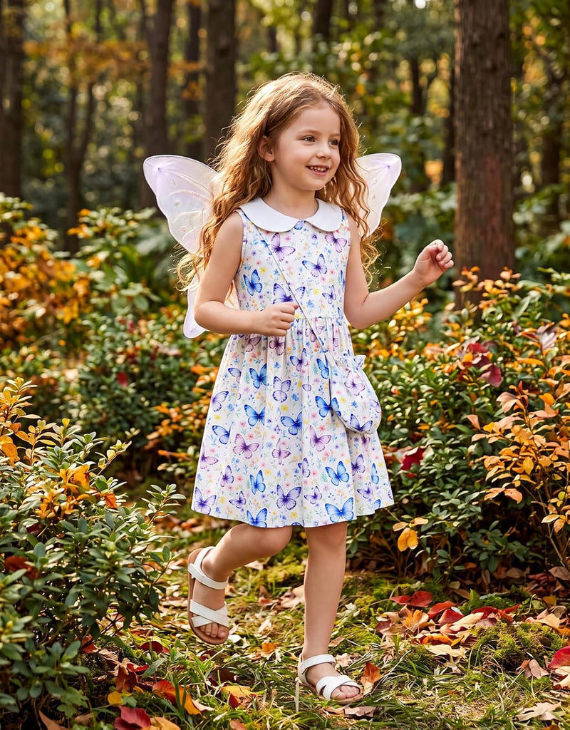 Girls Dresses Long Sleeve Cardigan Sets A-Line Twirl Dress