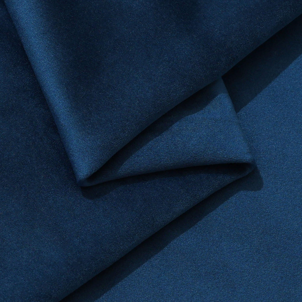 Velvet Upholstery Fabric, 58 inches Wide (Dark Blue, 2 Yards)