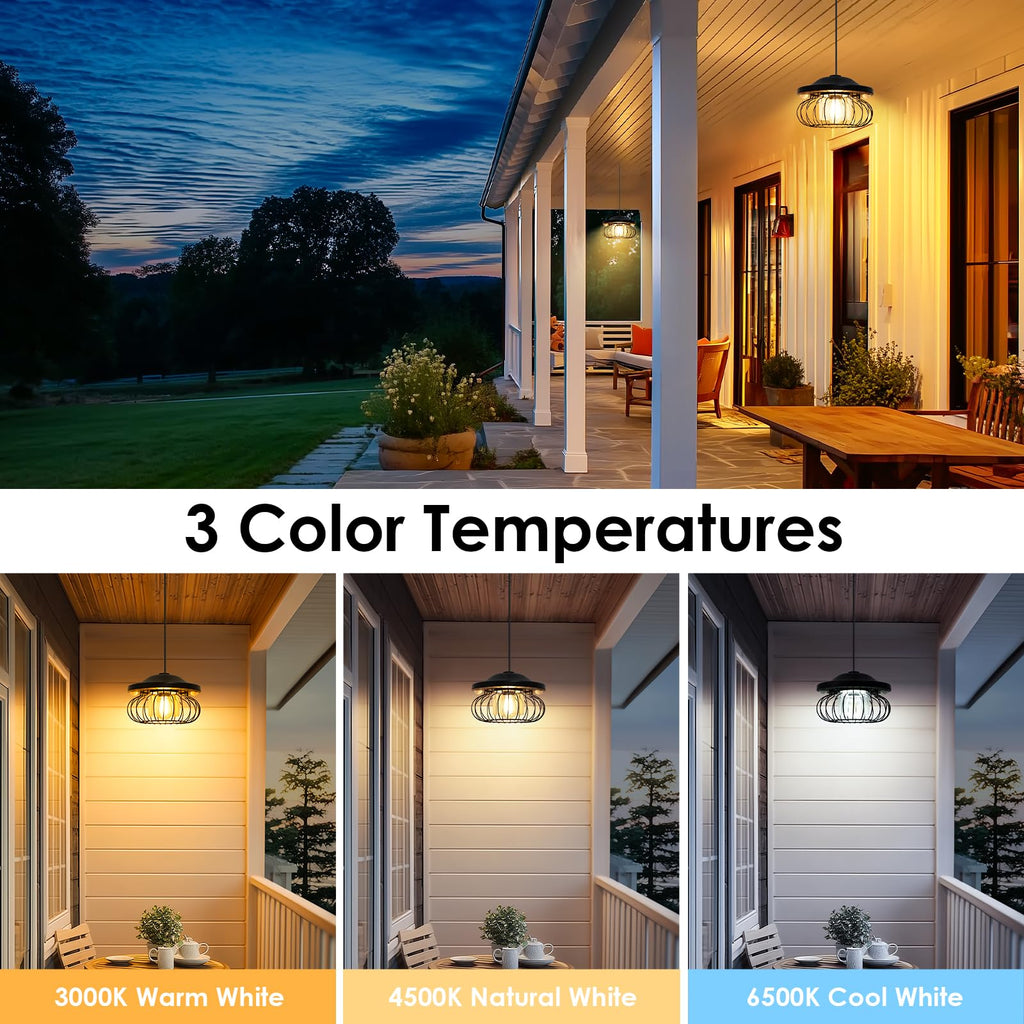 Solar Shed Light Outdoor Indoor, Bright 5 Modes (Daytime Available) Lamp with 3 Color Temps Dual Motion Sensor