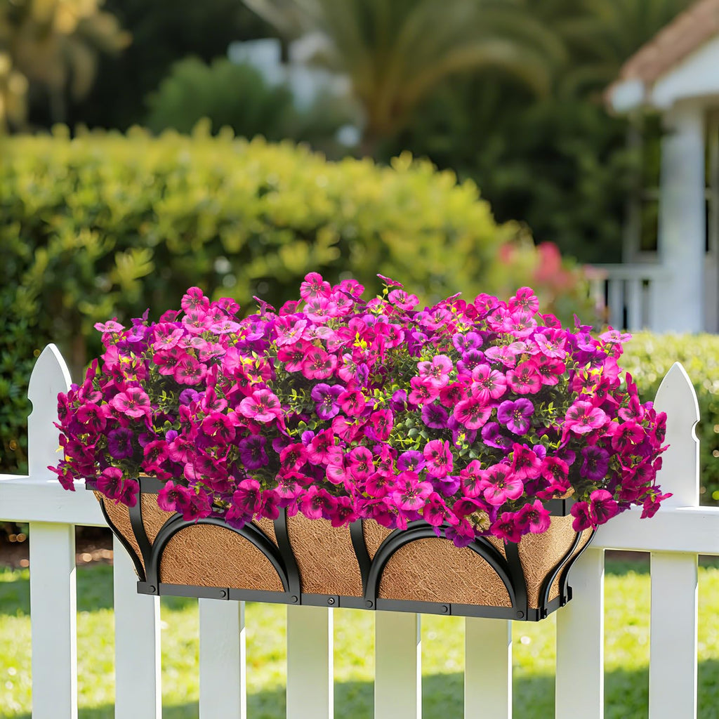 Artificial Pansy Flowers 16Pcs Silk Fake Flowers UV Resistant for Outdoors, Lifelike Faux Pansies for Planters Window