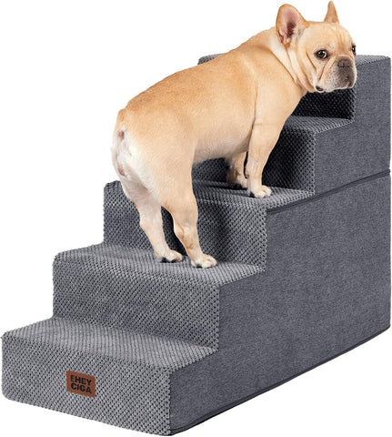 Dog Stairs for High Bed 22.5" H, 5-Step Dog Steps for Bed, Pet Steps for Small Dogs and Cats