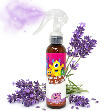 Monsters Be Gone Body and Linen Spray Lavender Odor Neutralizer Natural Non-Toxic Child Confidence Builder Room