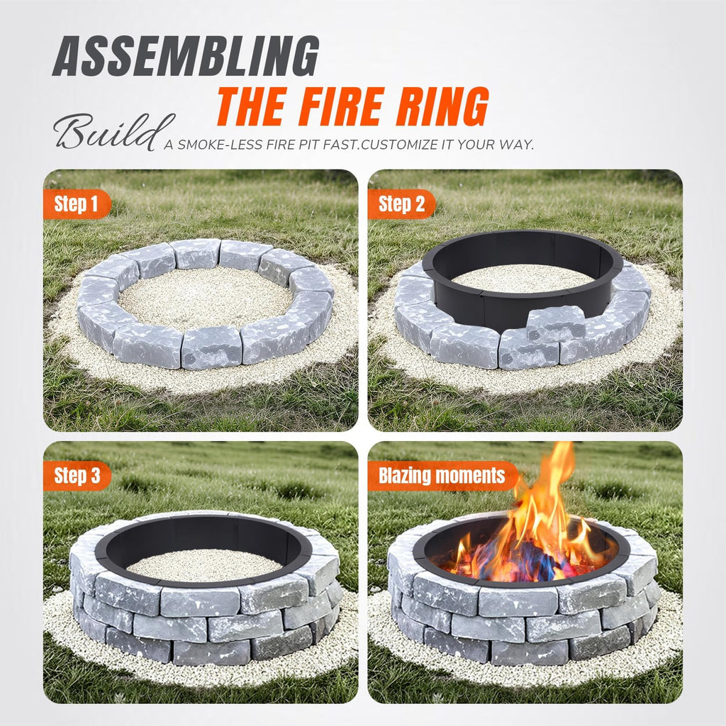 36 Inch Fire Pit Ring (40 Inch Outer)
