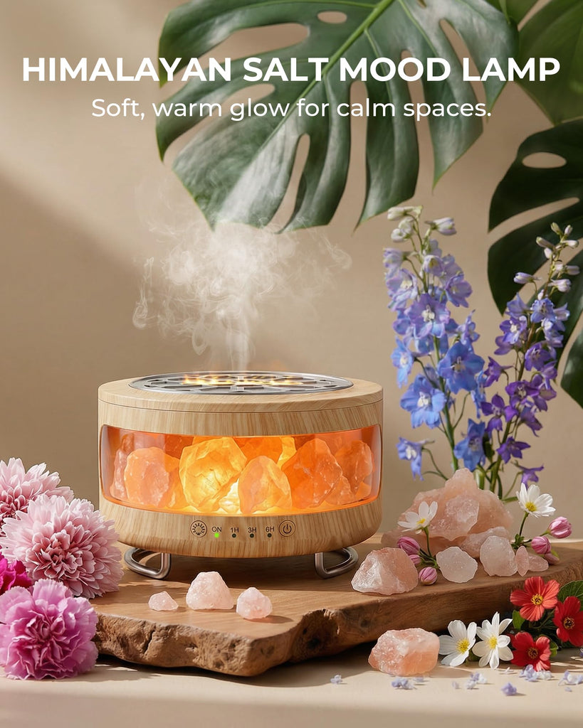 Essential Oil Diffuser with Himalayan Salt Lamp, Scent Diffusers