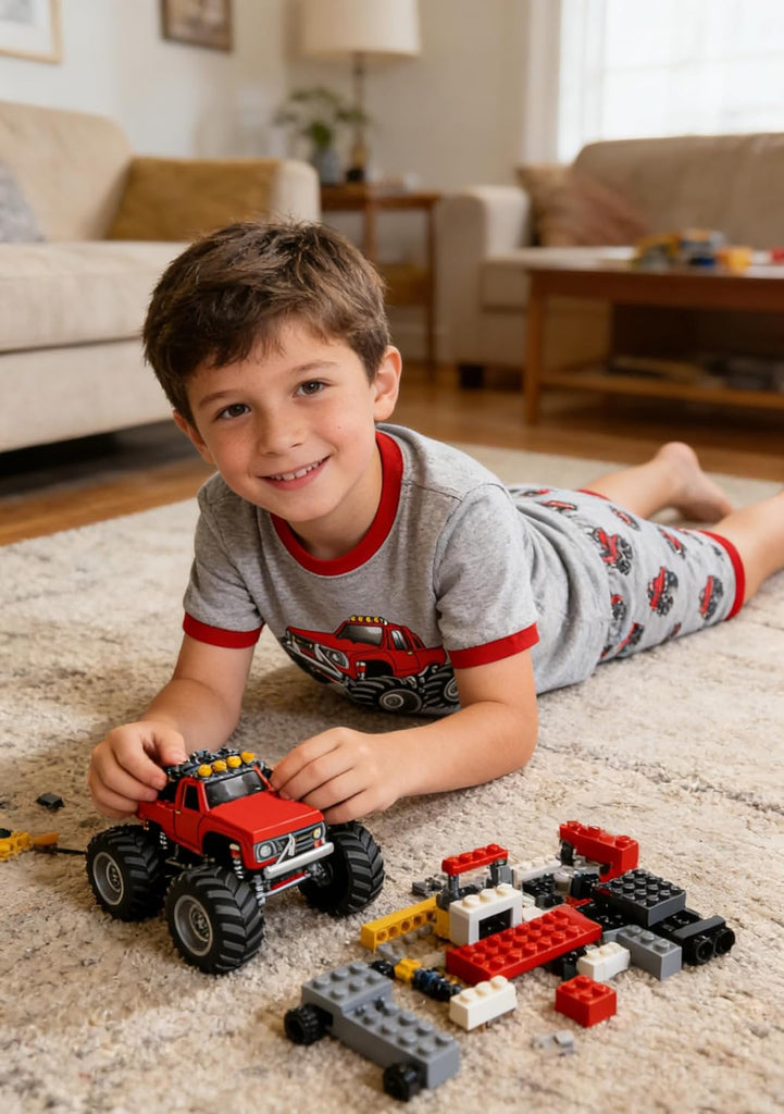 Hand Toddler Boys Pajamas Monster Truck Pjs Kids Dinosaur Short Sets Summer Sleepwear for Boy Jammies