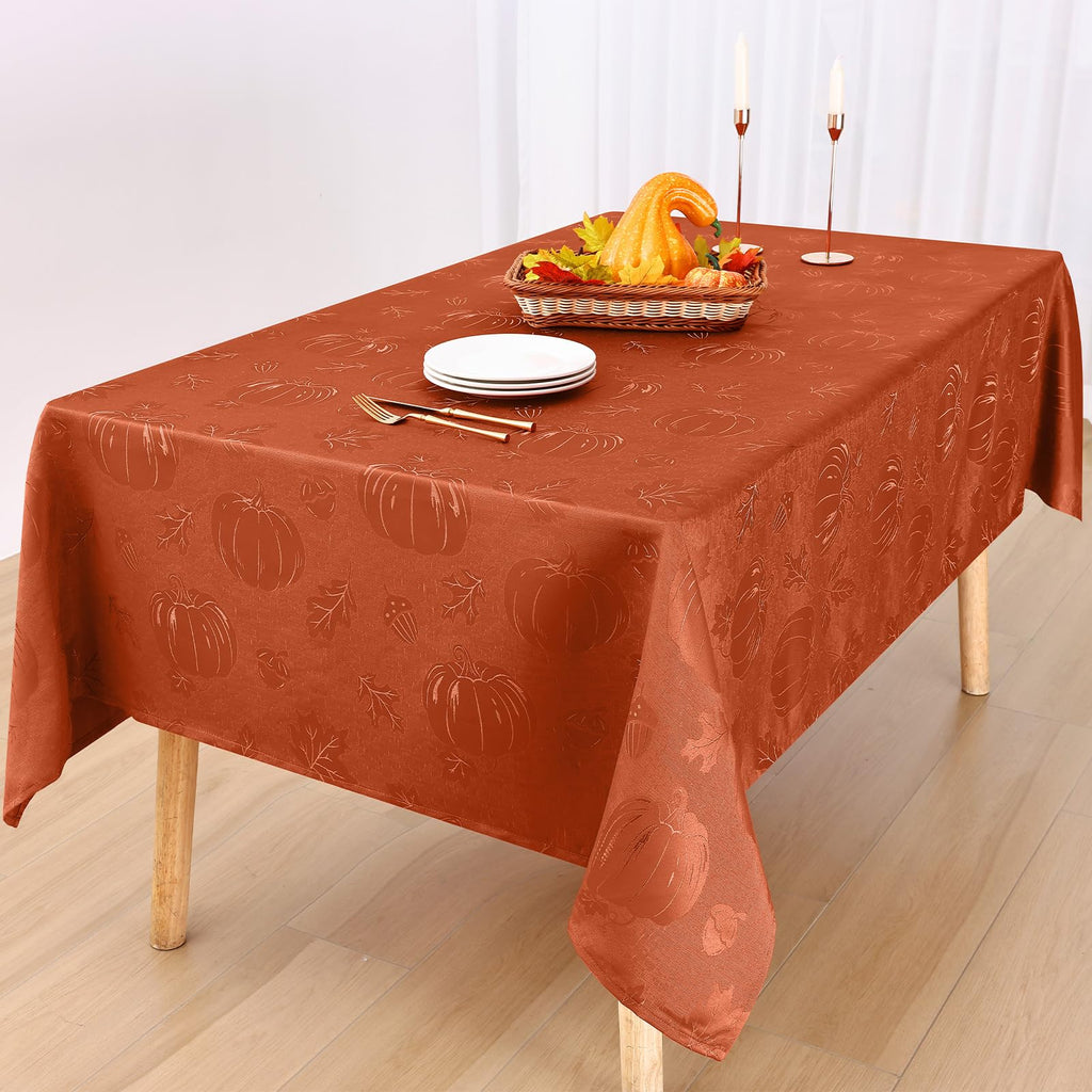 54x54 Inch Thanksgiving Jacquard Sqaure Table Cloth for Fall