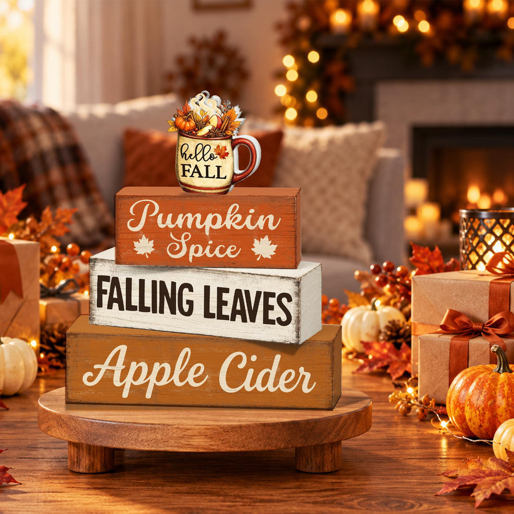 Fall Decorations, Thanksgiving Table Decor Maple Leaf Wooden Sign