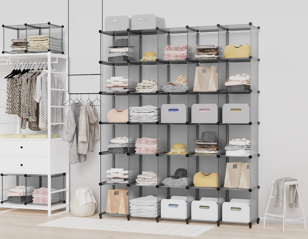Closet Organizers and Storage, 12 Cube Storage Organizer, Grey