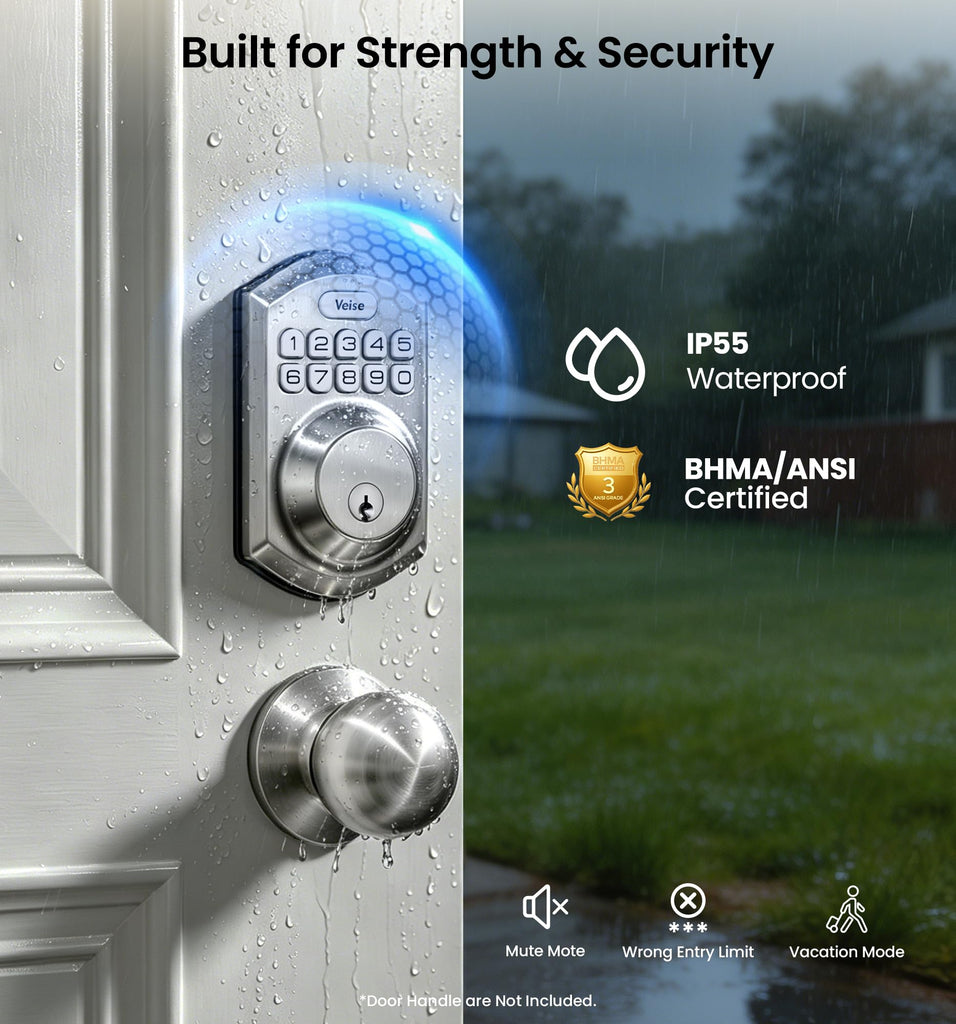 Keyless Entry Deadbolt, Electronic Keypad Lock, Satin Nickel