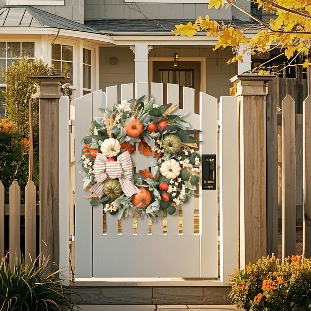 22'' Fall Wreaths for Front Door, Fall Decorations Autumn Wreath