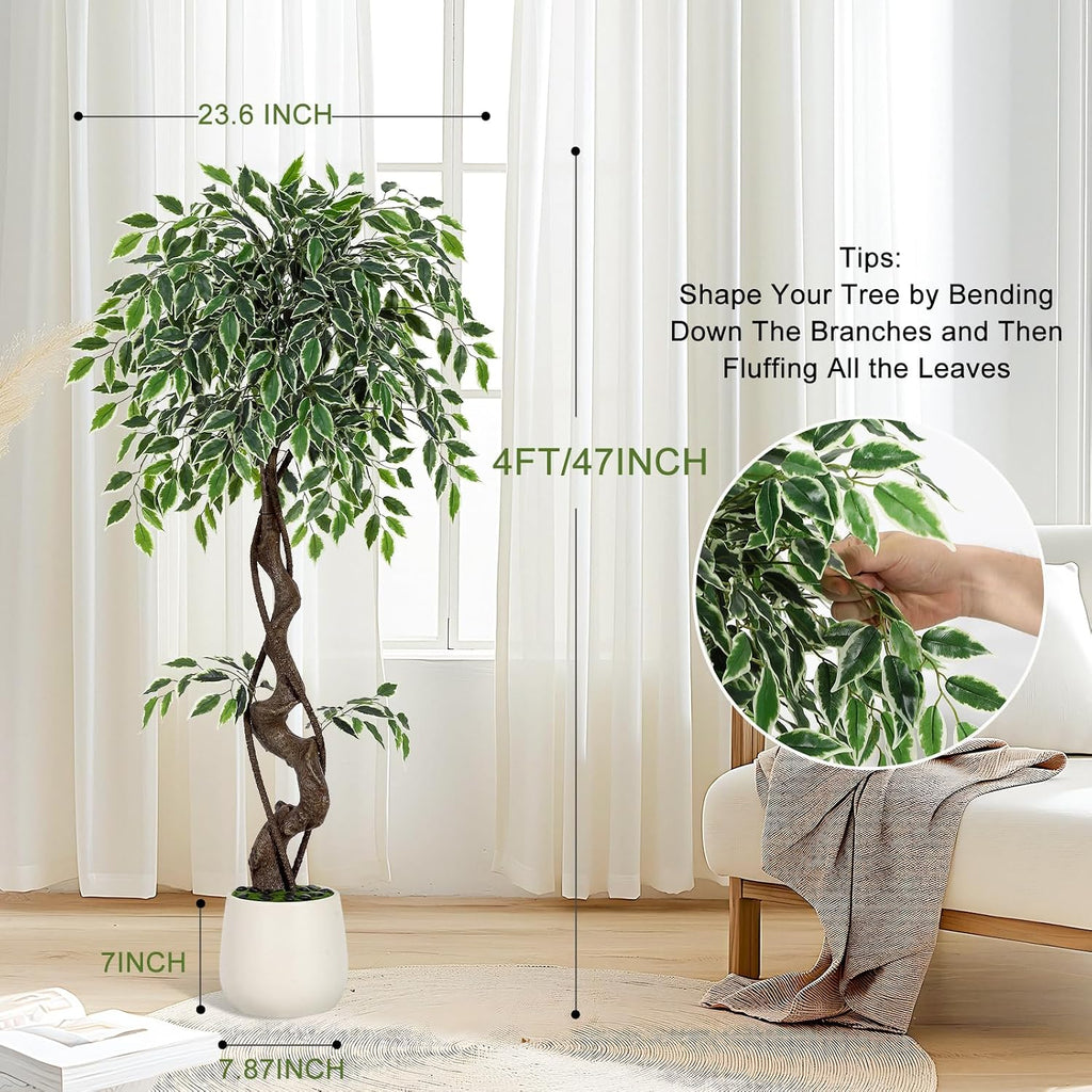 4ft Artificial Ficus Tree Decor Indoor