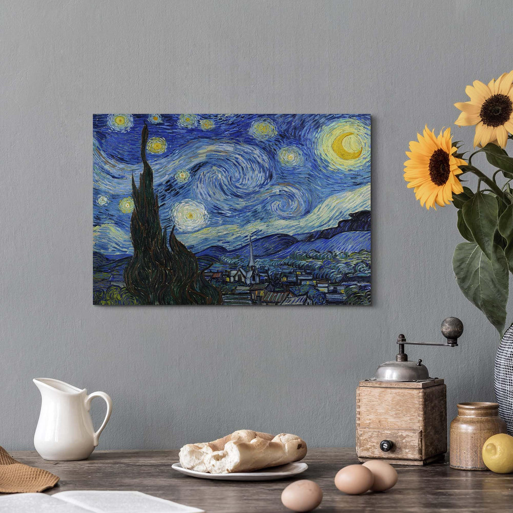 Van Gogh Starry Night Reproduction Canvas 16 X 11Inch