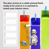 French Doors, 60"x80"Interior Double Doors with Jamb & Hardware Kit, 5-Lite Clear Glass, Solid Core MDF for Bedroom