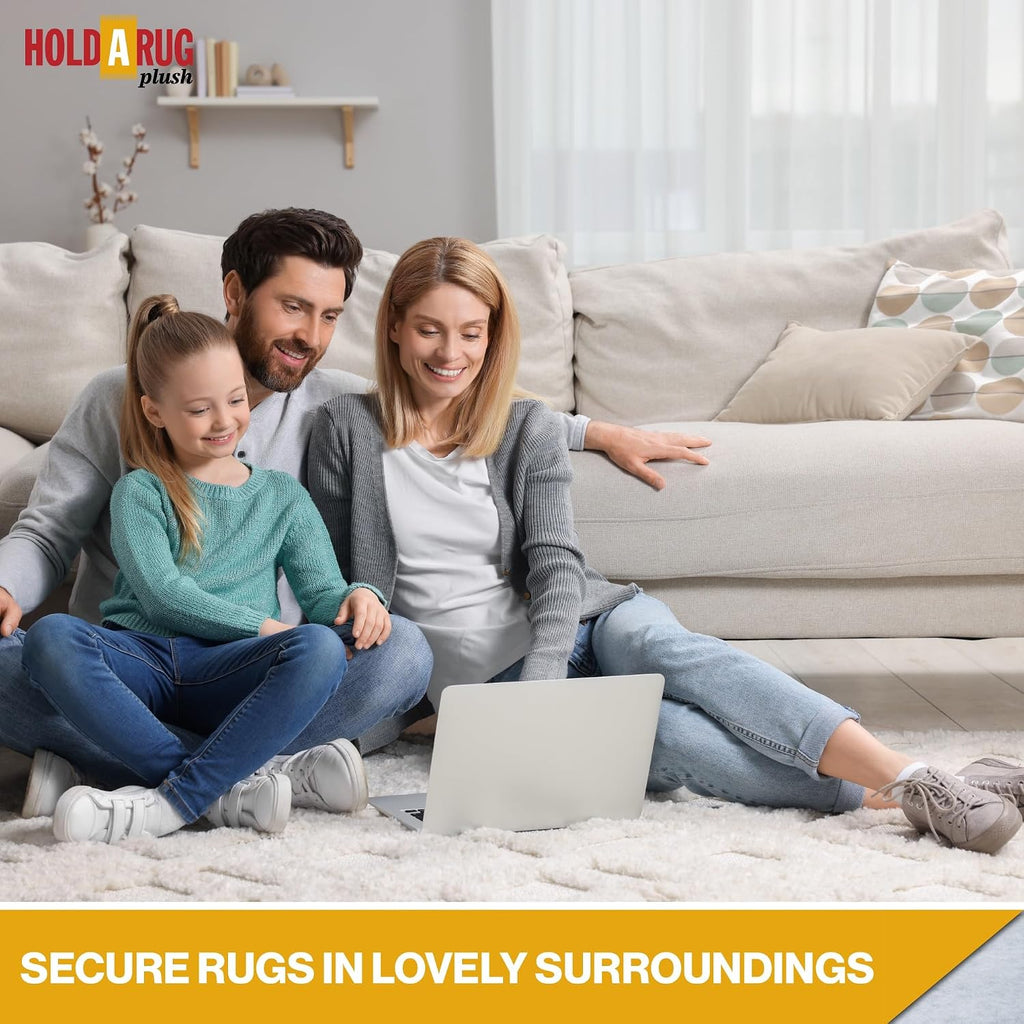 Plush 5' x 7' Nonskid, Nonslip Rug Pad, Reversible Gripper, 1⁄4 Thick, Safe for All Floors and Carpet - Set of 35