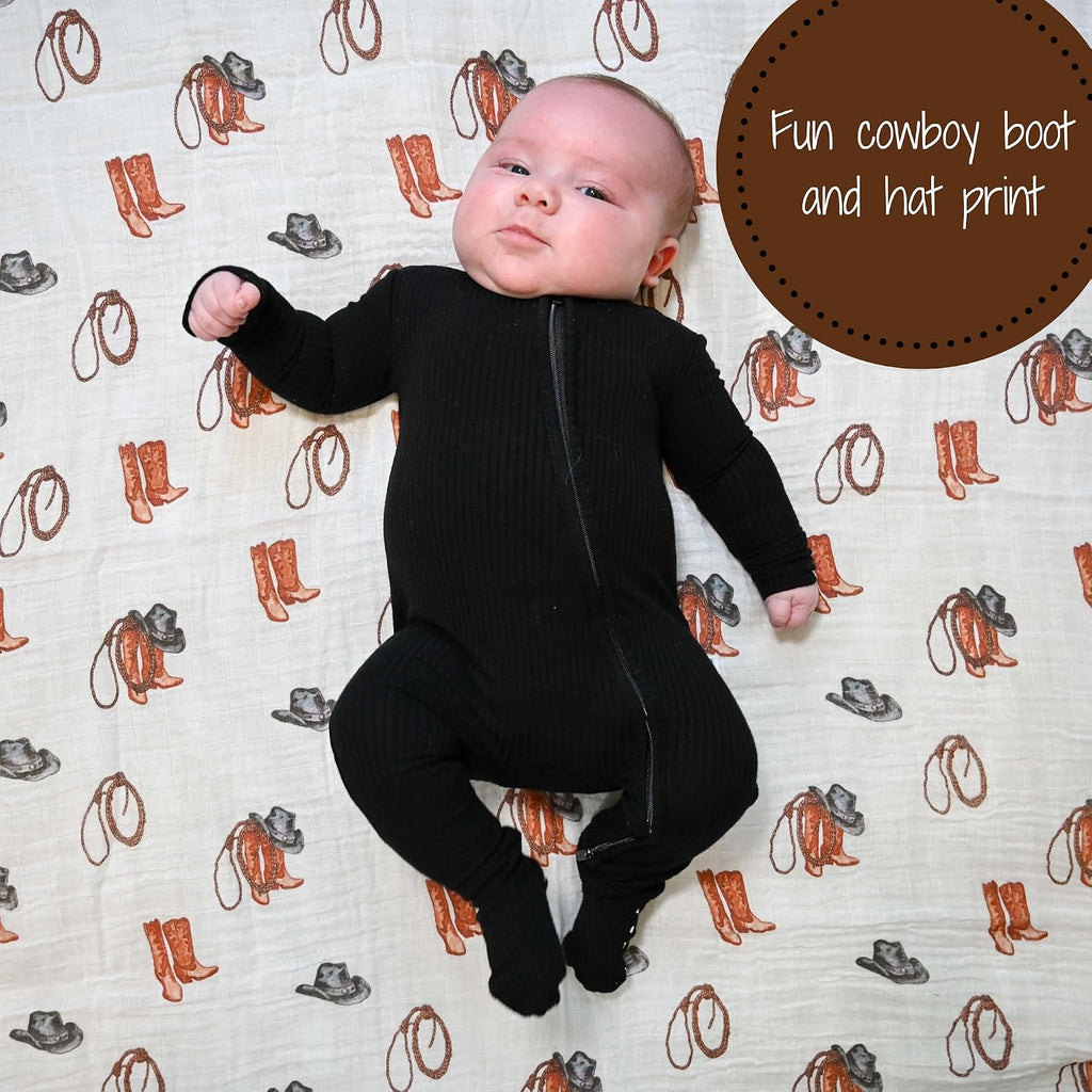 Baby Swaddle Blankets, 100% Organic Cotton Muslin Baby Blanket