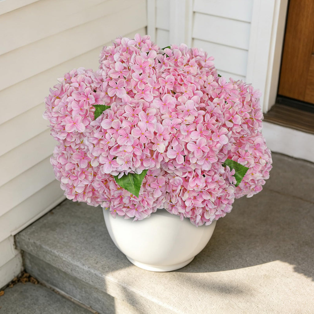 2PCS Pink Artificial Faux Bush Decor