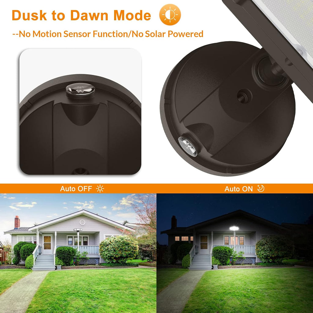 LED Outdoor Flood Lights 3500LM 35W Security Light Dusk to Dawn | 5500K White Light, IP65 Waterproof, Hardwired, Easy