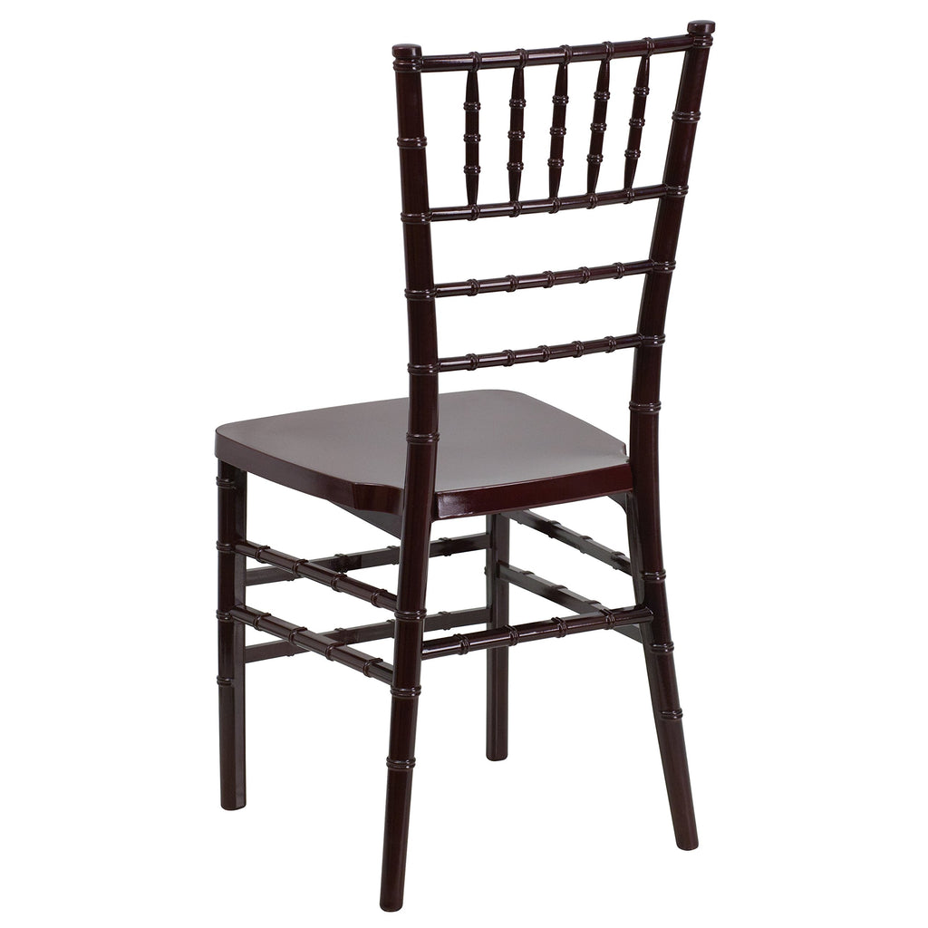 PREMIUM Series Mahogany Resin Stacking Chiavari Chair