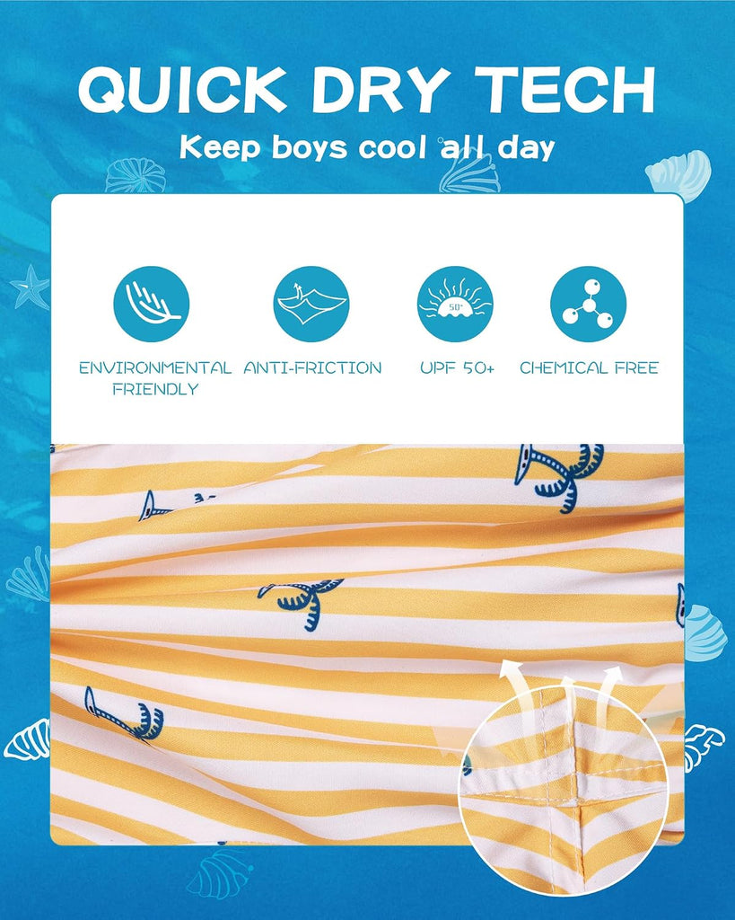 Boys Swim Trunks Toddler Swim Shorts UPF 50+ Bathing Suit for Boy Swimsuit Quick Dry Mesh Beach Boardshorts Swimwear