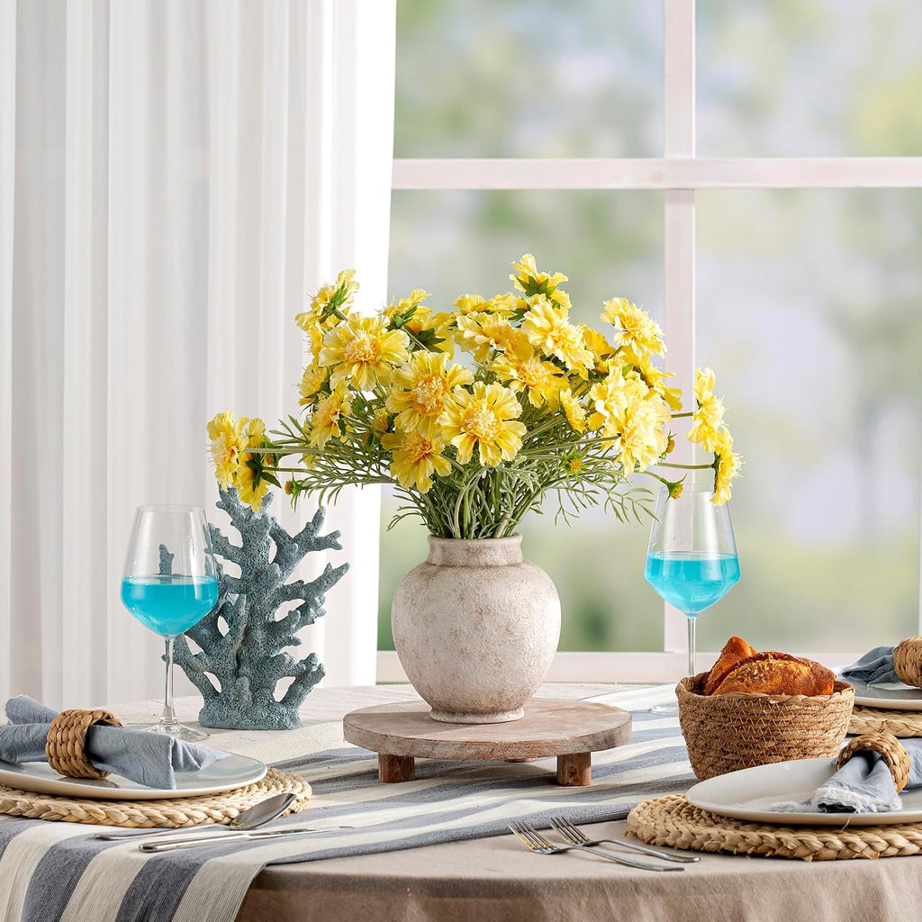 Ceramic Flower Vase, Rustic Farmhouse Decorative Vase Pottery Pampas Grass Vases