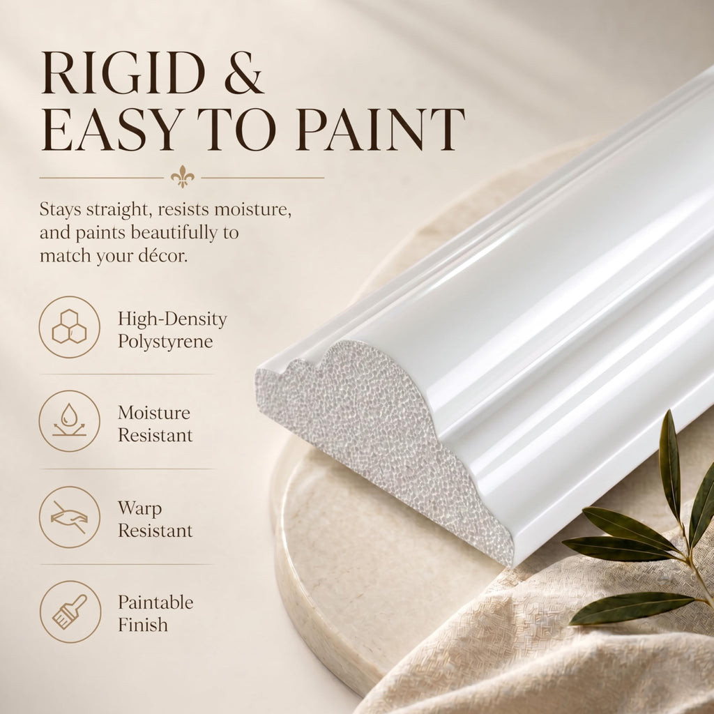 Pre-Cut Wall Molding Kit: Ready to Assemble Paintable Wainscoting Panels