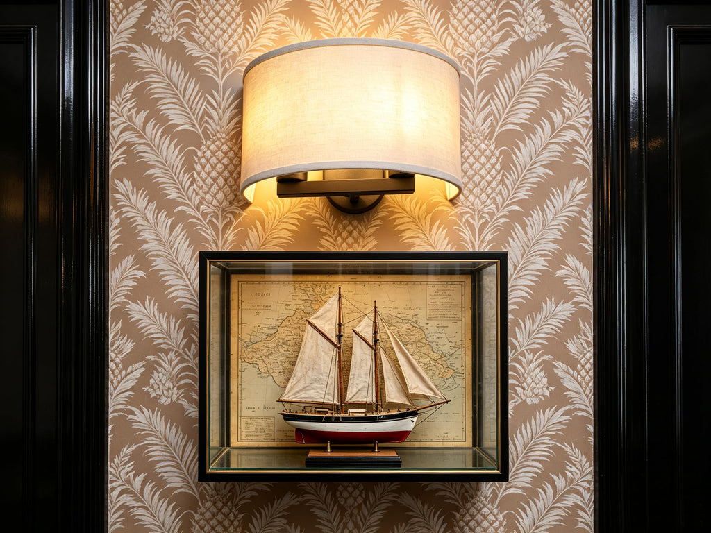 Linen Fabric Boho Hallway Wall Sconce Indoor Light Fixture