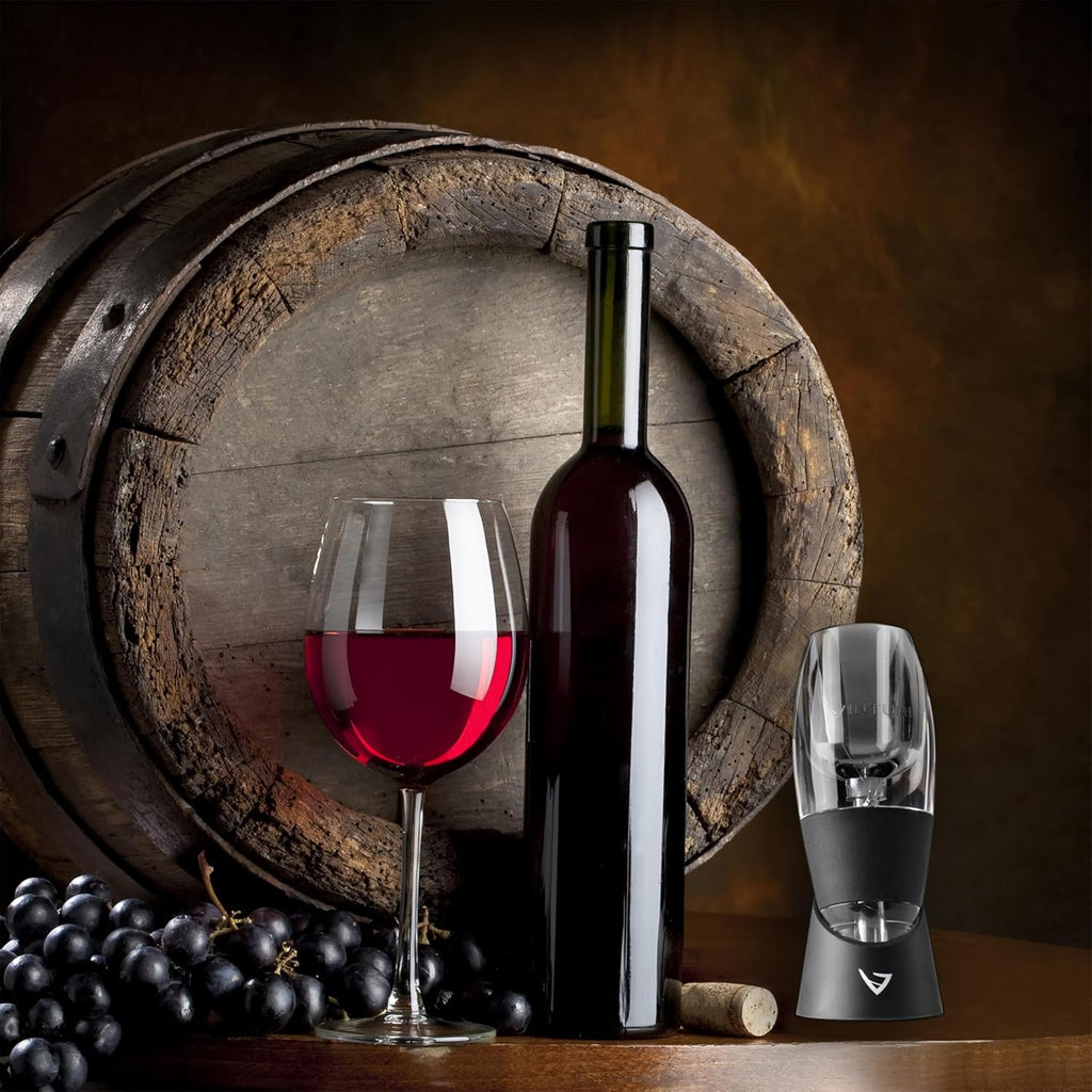 Wine Aerator Pourer and Decanter for Red Wines Patented Design Perfectly Aerates Wines By The Glass or Bottle