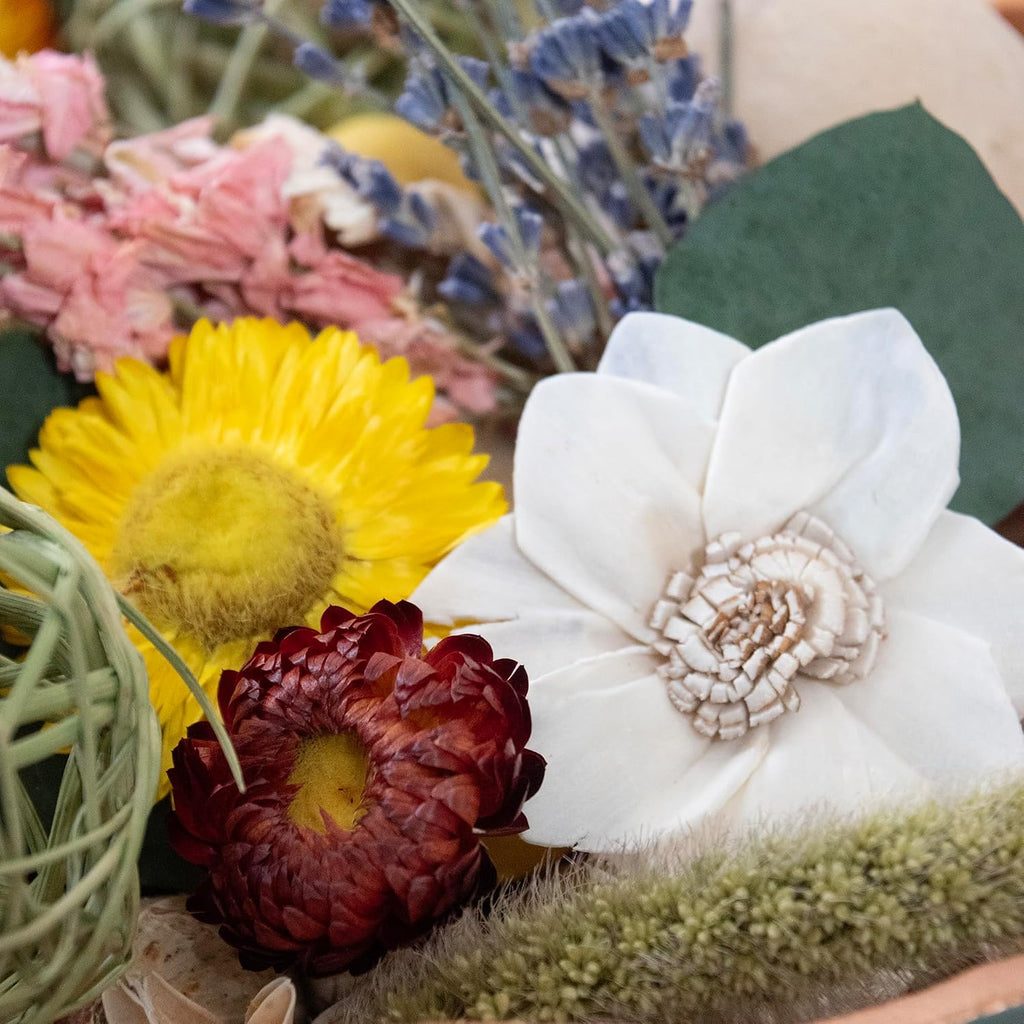Maison Box Dried Floral Flowers Fragrance Potpourri Decorative Vase & Bowl Filler Home Décor (Floral Strawflowers)